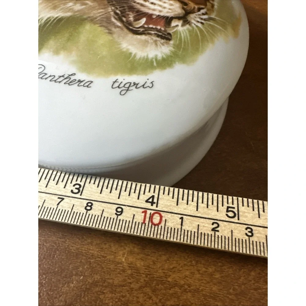 Egg Shaped Trinket Box 7.5X5.5 Panthera-Tigris On Lid